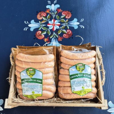 Crenvurști de porc fără E-URI