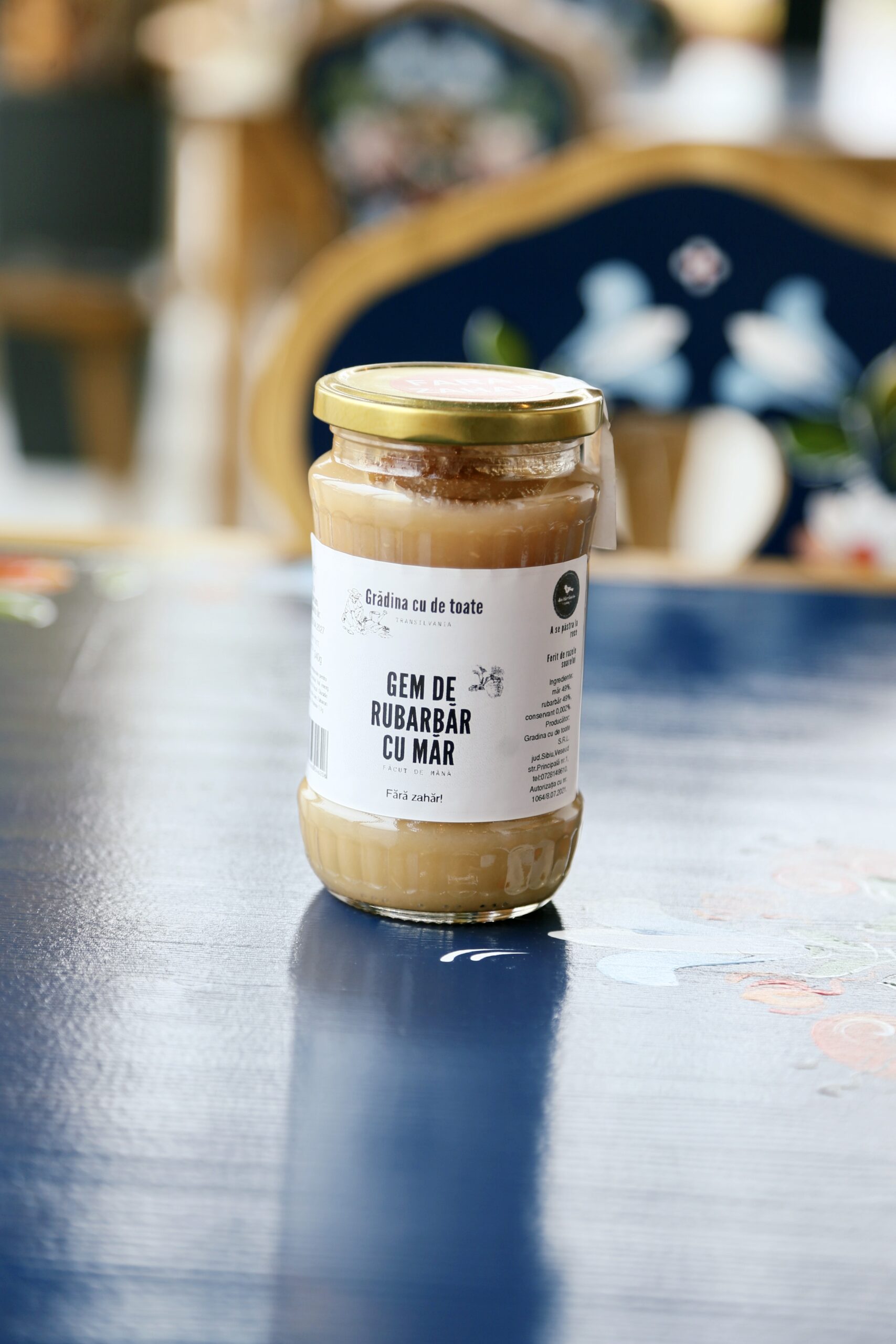 Gem de Rubarbăr cu măr fără zahăr -Veseud