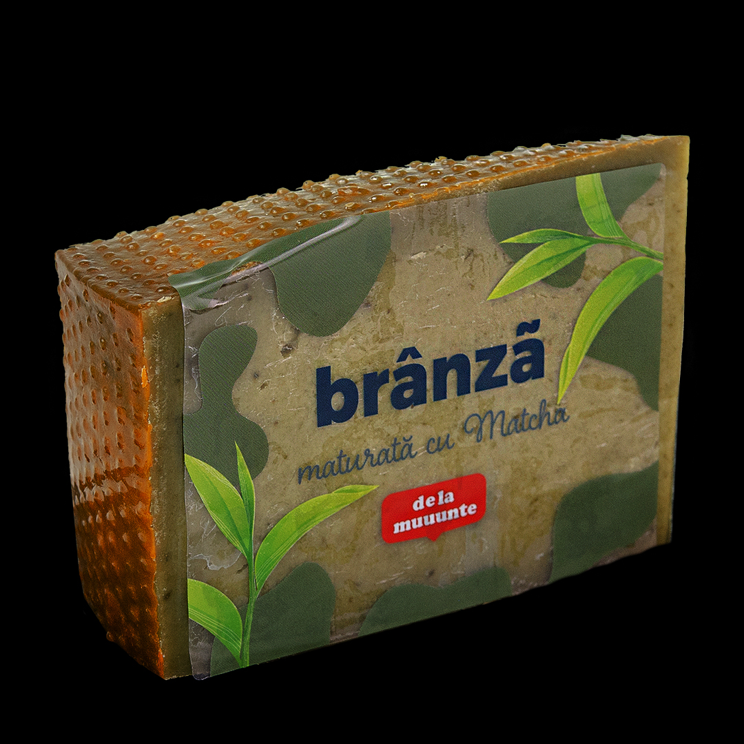 Branză maturată de vacă, cu Matcha- Cârțișoara