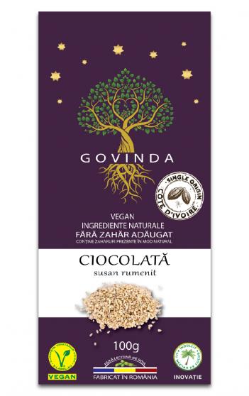 Ciocolată vegană cu susan rumenit