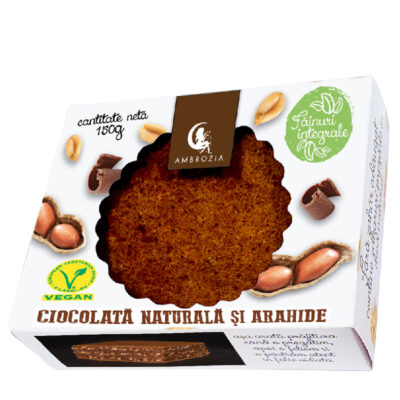 Prăjitură cu ciocolată și arahide, fără zahăr adăugat